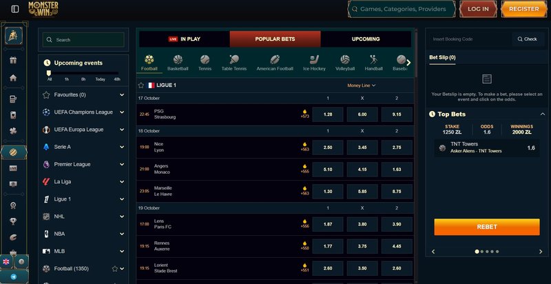 Monsterwin casino bonus in Germany