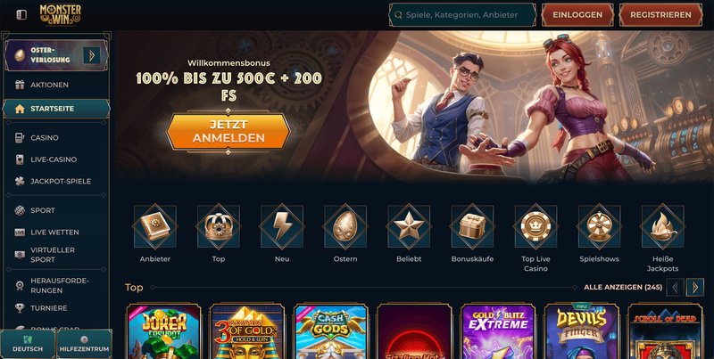 Entdecke Monsterwin Casino: Der perfekte Ort für deinen Glücksspiel